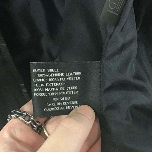 LA NOUVELLE RENAISSANCE. NWT WOMENS LEATHER MOTO JACKET - Picture 6 of 15